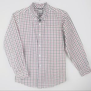 Gymboree Boys Button Front Shirt Window Pane Check